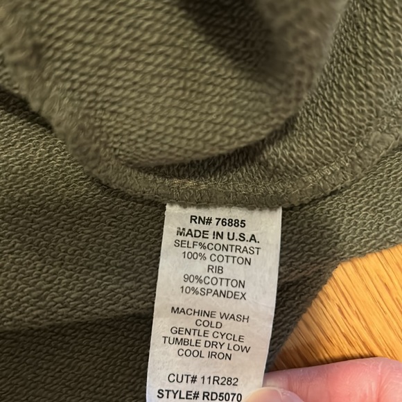 Evereve Redhaute Cutout One Shoulder Asymmetrical Pullover Sweatshirt Green XS - Picture 5 of 6